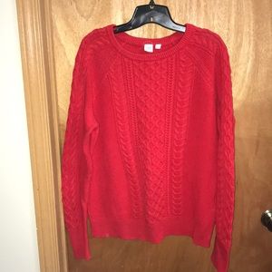 GAP crewneck cable knit sweater sz XL